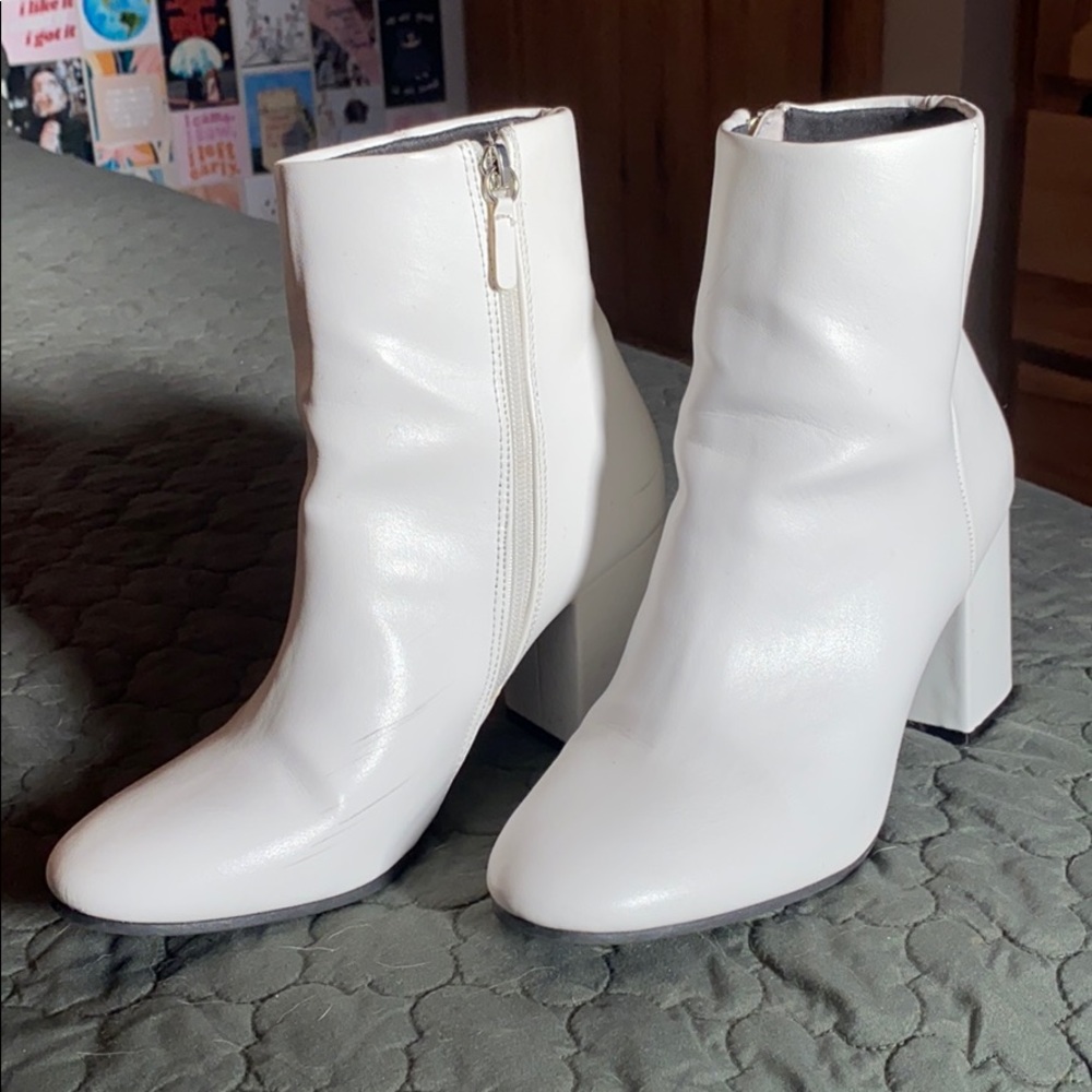 White Ankle Boots
